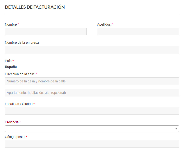 DETALLES DE FACTURACIÓN