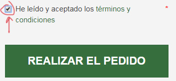 Realizar el pedido