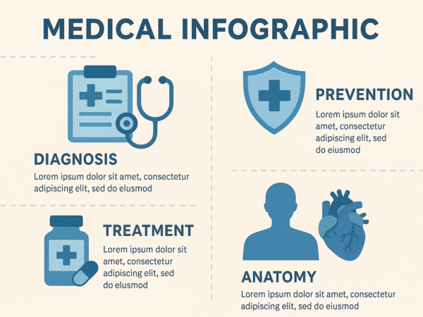 Infografica medica che illustra i punti dolenti (tender points) e le aree di dolore diffuso caratteristiche della sindrome fibromialgica.